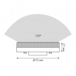 Лампа светодиодная Black 8Вт таблетка 3000К тепл. бел. GX53 680лм 108008108