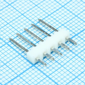 22032051, Разъем типа провод-плата, вилка прямая, шаг 2.54 мм, 5 контактов. Серия KK® монтаж в отверстие пакет