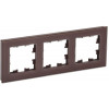 Рамка 3-м BRITE РУ-3-2-БрТБ стекло темн. бронза BR-M32-G-K45