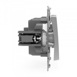 Переключатель проходной 1-кл. СП Pixel 10А IP20 механизм алюм. TKE-PX-P1-C03