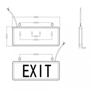 Светильник светодиодный SSA-101-1-20 3ч 3Вт ВЫХОД-EXIT универс. аварийный Б0044388