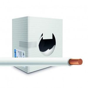 Провод монтажный cabH07V-K-1x1.5-b200-whi, UNIFLEX. Провод монтажный H07V-K 450/750В 1x1.5мм2 Cu5 DIN VDE 0281, белая ПВХ изоляция (200м.)