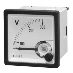 Вольтметр 300В   50ГЦ  (48Х48), Измерительная головка ACV 300V вертикального положения, класс точности 2,5