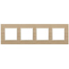 14-5304-11 Рамка на 4 поста, дерево, Elegance, клён+сл.кость (5/25/750) Б0034588