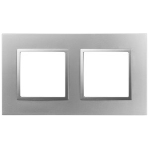 Рамка для розеток и выключателей Elegance 14-5012-03 Classic, на 2 поста, алюминий Б0060578