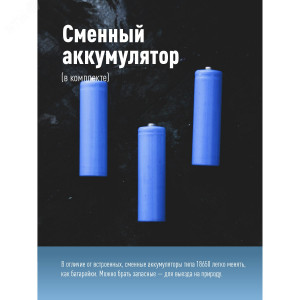 Фонарь аккумуляторный налобный 3Вт COB LED съемный Li-ion 18650 800мА.ч корпус ABS-пластик USB-шнур type C регулируемый эласт. ремешок KOC514Lit