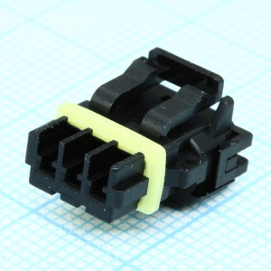 521170241, Корпус разъема 2 контакта 5мм зажим на провод автомобильного применения лоток