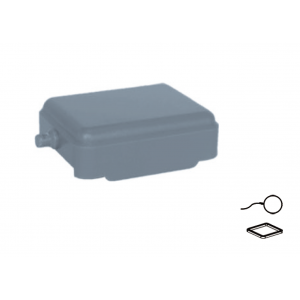 Защитная крышка H6B-PC-2P-NG, Защитная крышка, типоразмер 6B, с уплотнителем, без защелки (упоры под одну защелку), с удерживающей стропой от утери, материал корпуса: пластик