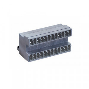 Вилочный разъем на плату 8513 SEG 12/24 W OB, Вилочный разъем, 2 этажа, горизонтальный, на плату, шаг: 3.5 мм, 12 полюсов, фиксация на плате пайкой, исполнение: без маркировки, 250V, 8А, цвет: черный