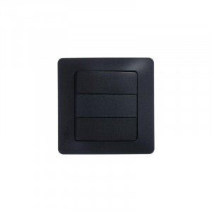 Выключатель 3-кл. СП Glossa 10А IP20 (сх. 1+1+1) 10AX механизм антрацит SE GSL000731