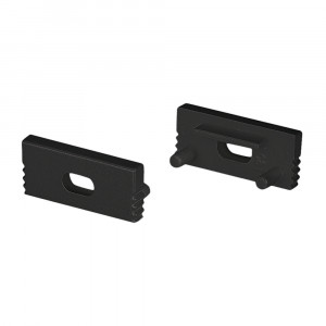 Заглушка SL-SLIM-H7 BLACK с отверстием 037510, Пара заглушек черного цвета с отверстиемдля профиля SL-SLIM-H7. В комплекте 2 заглушки. Цена за комплект.