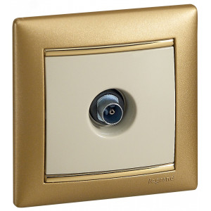 VALENA Розетка телевизионная TV звезда в рамку слоновая кость 1.5дБ 774329