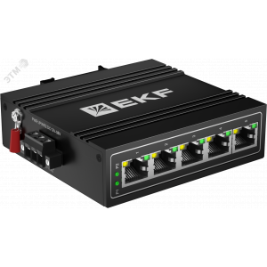 Промышленный неуправляемый коммутатор U-5T, 5 портов 10/100Base-T(X) RJ45, монтаж на динрейку TSX-U-5T EKF