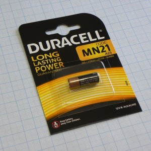 Батарея 23A (MN21)    Duracell, Элемент питания алкалиновый