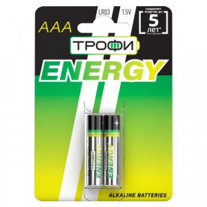 Элемент питания алкалиновый AAA/LR03 LR03-2BL Eco (блист.2шт) Б0017043