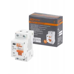 АВДТ 32 2P(1P+N) C6А 30мА 4,5кА тип АС SQ0202-0516