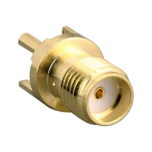 CONSMA001-C-G, РЧ соединители / Коаксиальные соединители SMA, Through Hole, Female Receptacle, Circular Base, Gold