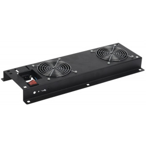 Вентиляторная панель с выключателем 2 модуля черная FM05-21M