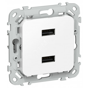 FLITE Розетка USB A+A 3,1А РЮ-2-ФлБ белый IEK FI-U21-D31-K01