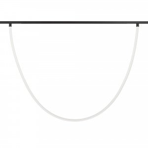 Светильник MAG-ORIENT-TUBE-ELASTIC-R25-L2500-35W Day4000 (BK, 360 deg, 48V, DALI) 044331, Светильник гибкий для магнитных треков серии ORIENT с управлением DALI. Мощность 35 Вт, св. поток 2275 лм, 65 лм/Вт, дневной 4000 K, CRI>90, угол 360°, напряжение питания 48 В. Матовый белый фигурный корпус из силикона с черными креплениями. Размер: диаме