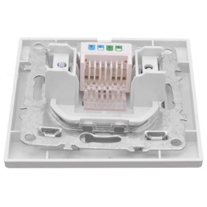 Розетка компьютерная 1-м СП Минск RJ45 бел. Basic ERK01-035-10
