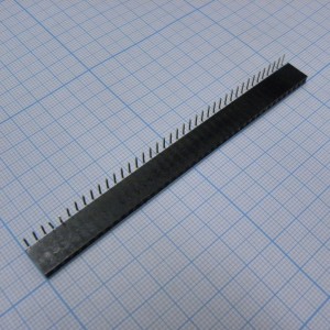 PBS-40R, гнездо на плату угловое (шаг 2.54 мм) 40 контактов