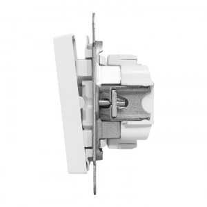 Механизм выключателя, двухклавишный, кнопочный, белый Эпика EKF UP1-SWW-23