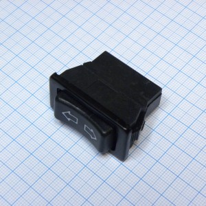 DS ASW-01 ON-ON черн., переключатель клавишный (рокерный) автомобильный, ON-ON, DPDT, 3/ 2 (5P) - один контакт общий, U=12/ 30 (DС) В, I=20/ 10 А, t раб=-25…+85 °С, размер: 41.4х33.3х20.8 мм