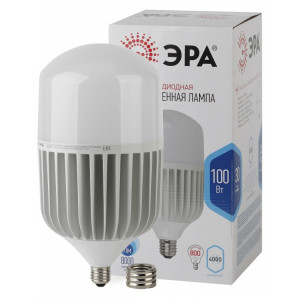Лампа светодиодная высокомощная STD LED POWER T160-100W-4000-E27/E40 100Вт T160 колокол 4000К нейтр. бел. E27/E40 (переходник в компл.) 8000лм Б0032089
