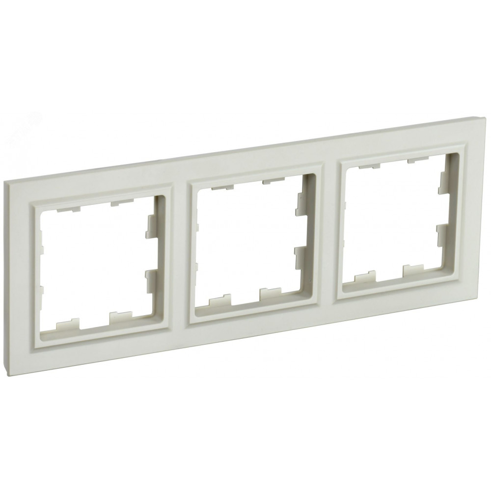 Изображение товара Рамка 3-м BRITE РУ-3-БрКр бежевый пластиковая для скрытого монтажа