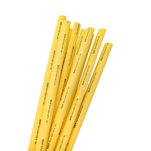 Термоусаживаемая трубка ТУТ нг 8/4 желтая в отрезках по 1м PROxima tut-8-y-1m