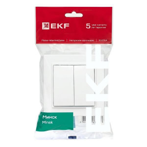 Выключатель 2-кл. СП Минск 10А IP20 бел. Basic ERV10-023-10