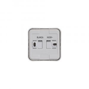 Розетка 1-м ОП Blanca 16А IP20 250В с заземл. защ. шторки с изолир. пластиной бел. SE BLNRA011111