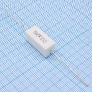 SQP5000R33JBP, Резистор керамический цементный аксиальный (SQP) 5Вт 0.33Ом ±5%