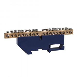 Шина нулевая с изолятором OptiKit BB-D-N-DIN-18-6х9-синий