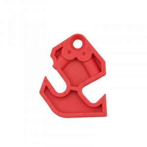 gwrD05-6, Блокиратор автоматических выключателей под отвертку, нейлон, ширина переключателя – до 9.3 и 12 мм, цвет – красный, 1 шт/упак