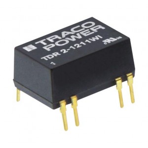 TDR 2-2423WI, Преобразователь DC/DC на печатную плату вход 24В двуполярный выход ±15В 0.067A/-0.067A 2Вт 7-Pin DIP