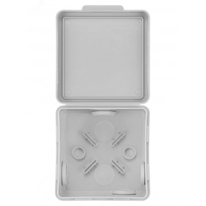 Распаячная коробка ОП 80х80х50мм, крышка, IP54, 7вх., без гермовводов SQ1401-0812