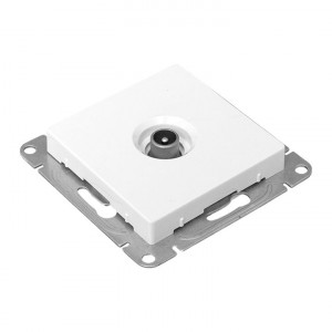 Механизм розетки TV, опроходная, белый Эпика EKF UP1-SOW-TV-2