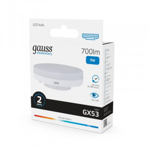 Лампа LED Elementary GX53 9W 680lm 6500K 1/10/100 83839