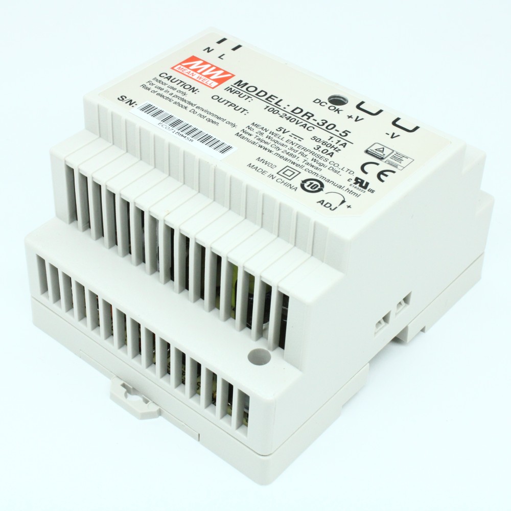 Изображение товара Преобразователь AC-DC на DIN-рейку 15Вт модель DR-30-5