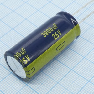 EEUFC1E392L, Конденсатор радиальный алюминиевый 25В 3900мкФ (16*35mm) 3.15A 5000часов 105°C