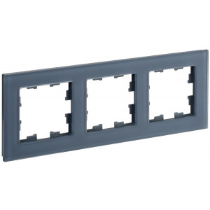 BRITE Рамка 3-мест. РУ-3-2-Бр стекло маренго матовый BR-M32-G-31-K35