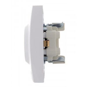 Розетка 2-м СП Karina с заземл. термопласт бел. 707-0200-127B