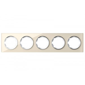 Рамка 5-м Garda горизонт. стеклянная беж. 2E52501301 2234933