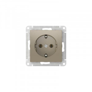 Розетка AtlasDesign 16А с заземл. быстрозажим. клем. механизм шампань SE ATN000543S
