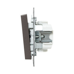 Механизм выключателя, одноклавишный, проходной, мокко Эпика EKF UP1-SWM-11