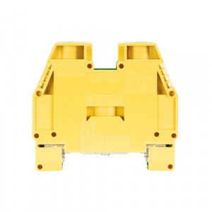 Заземляющая клемма WKI 35 SL/35, Заземляющая клемма, тип фиксации провода: винтовой, номинальное сечение: 35 мм кв., 125A, 400V, ширина: 16 мм, цвет: желто-зеленый, тип монтажа: DIN35