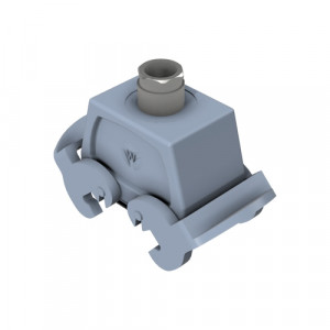 Крышка разъема BAS GOT GK 10 M20 A0, Крышка разъема на кабель, типоразмер 10B, с уплотнителем, 1 кабельный ввод M20x1,5, IP54, с верхним расположением, с двумя защелками, материал корпуса: алюминиевый сплав