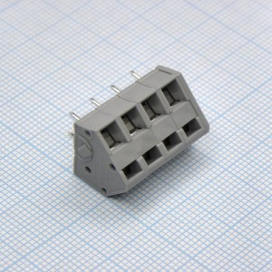 DG245-5.0-04P-11-00A(H), Нажимной безвинтовой клеммный блок 4 контакта. Зажим типа зажимная клеть. Серия DG245-5.0